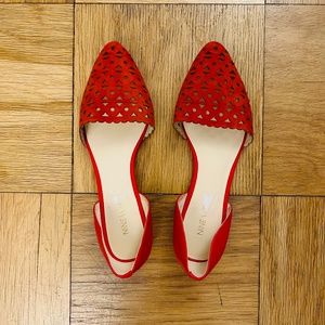 Red Nine West Flat Sandals